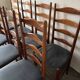 Set of 8 Scandinavian ladderback chairs, 1960s.