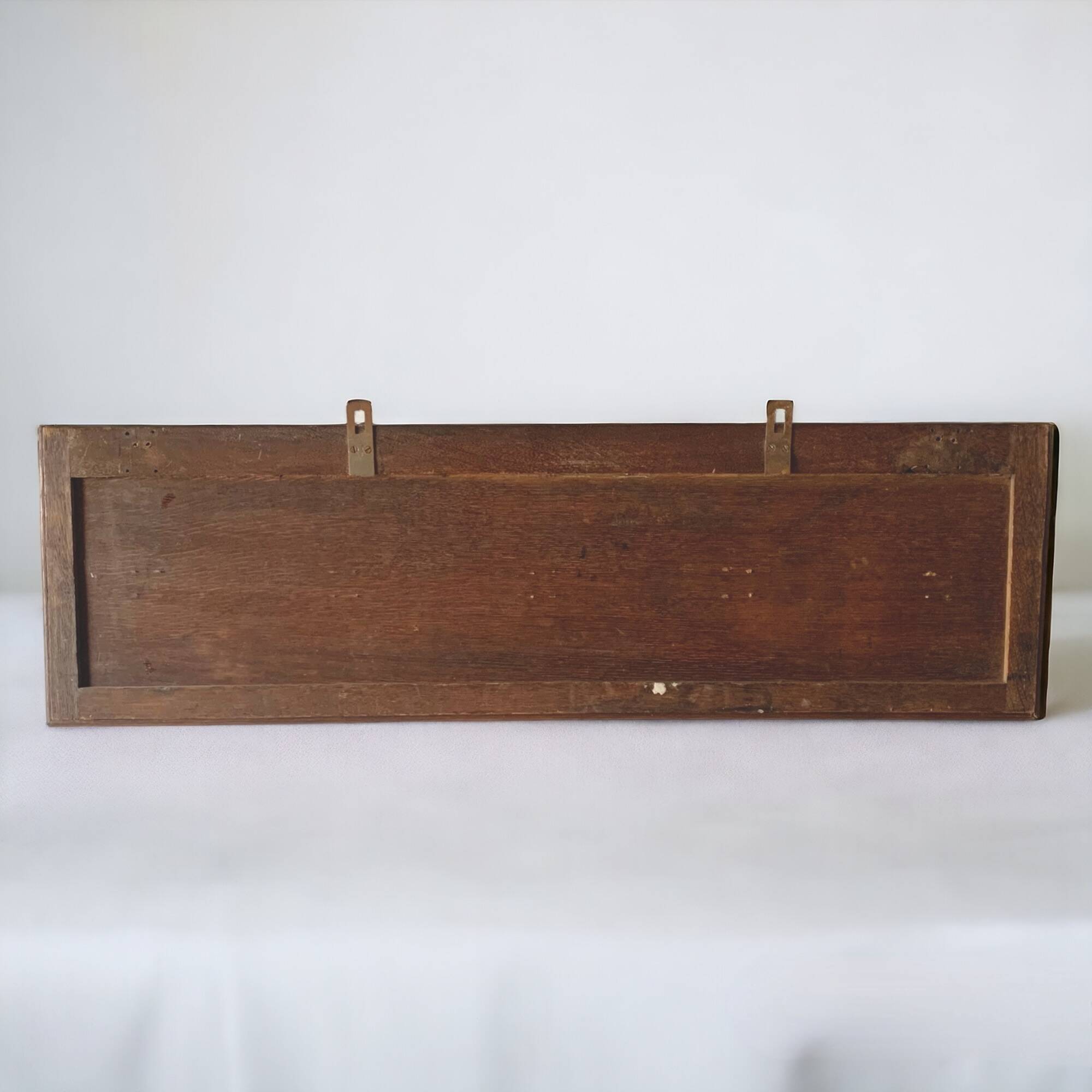 Art Deco wall-mounted coat rack in solid wood - 5 hooks