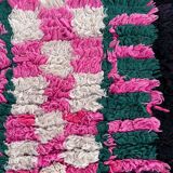 Moroccan carpet Berbere Boucherouite red