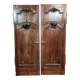 Pair of 18th century oak woodwork castle doors with putti