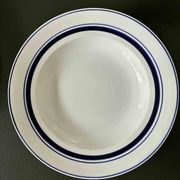Lot de 9 assiettes creuses vintage motifs bleus