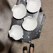 4 coquilles saint Jacques en faïence