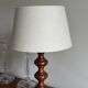 Turned wooden lamp