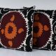 Set of 2 vintage embroidered cushion covers 66x71 cm