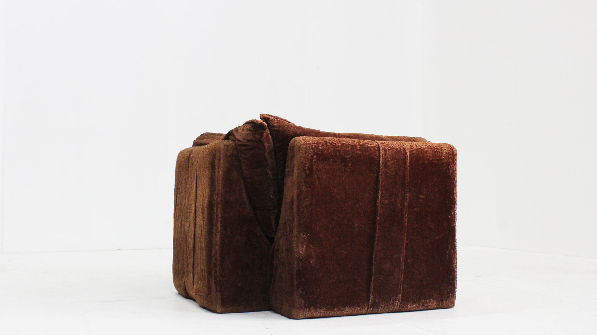 Vintage Italian brown armchair 1970s