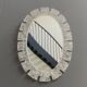 Large Oval Ice mirror by Egon Hillebrand 1970s