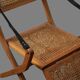 19th-century caned chaise longue in colonial style