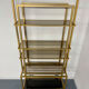 1970s vintage Italian design brass and glass shelf