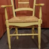 Fauteuil bois et canage