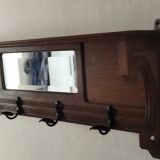 Wall-mounted coat rack, entryway shelf