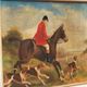 Oil painting signed Nubet "The Hunt"