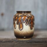 Ceramic vase VEB Haldensleben, West Germany, fat lava vase, 3054