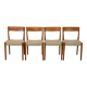 Set of 4 Teak and Wool Dining Chairs by Swegards, Sweden, 1960s