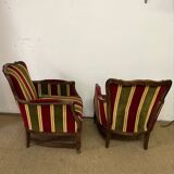 Paire de fauteuils cabriolet vintage