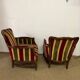 Pair of vintage convertible armchairs