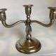 Silver metal 4-light candlestick chandelier