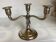 Silver metal 4-light candlestick chandelier