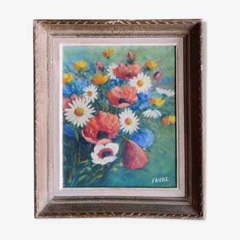 Peinture bouquet de fleurs