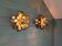 Pair of floral wall sconces in brass, Maison Jansen, 1970.