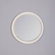 Miroir mural rond vintage des années 1970 en bois blanc, design italien