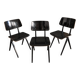 3 chaises Galvanitas S16 Black