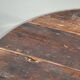 Rustic refurbished wood metal base industrial round coffee