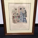 Fashion sketch under frame