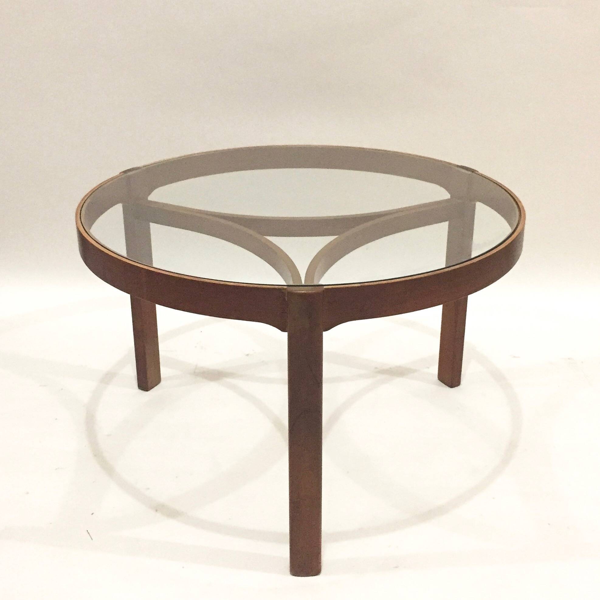 Teak and glass coffee table