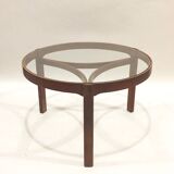 Teak and glass coffee table