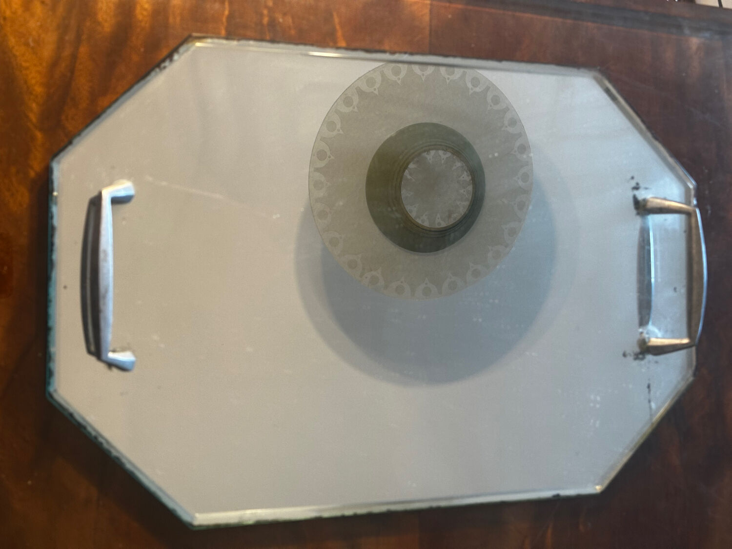 Art Deco mirror plateau - 45/30 cm