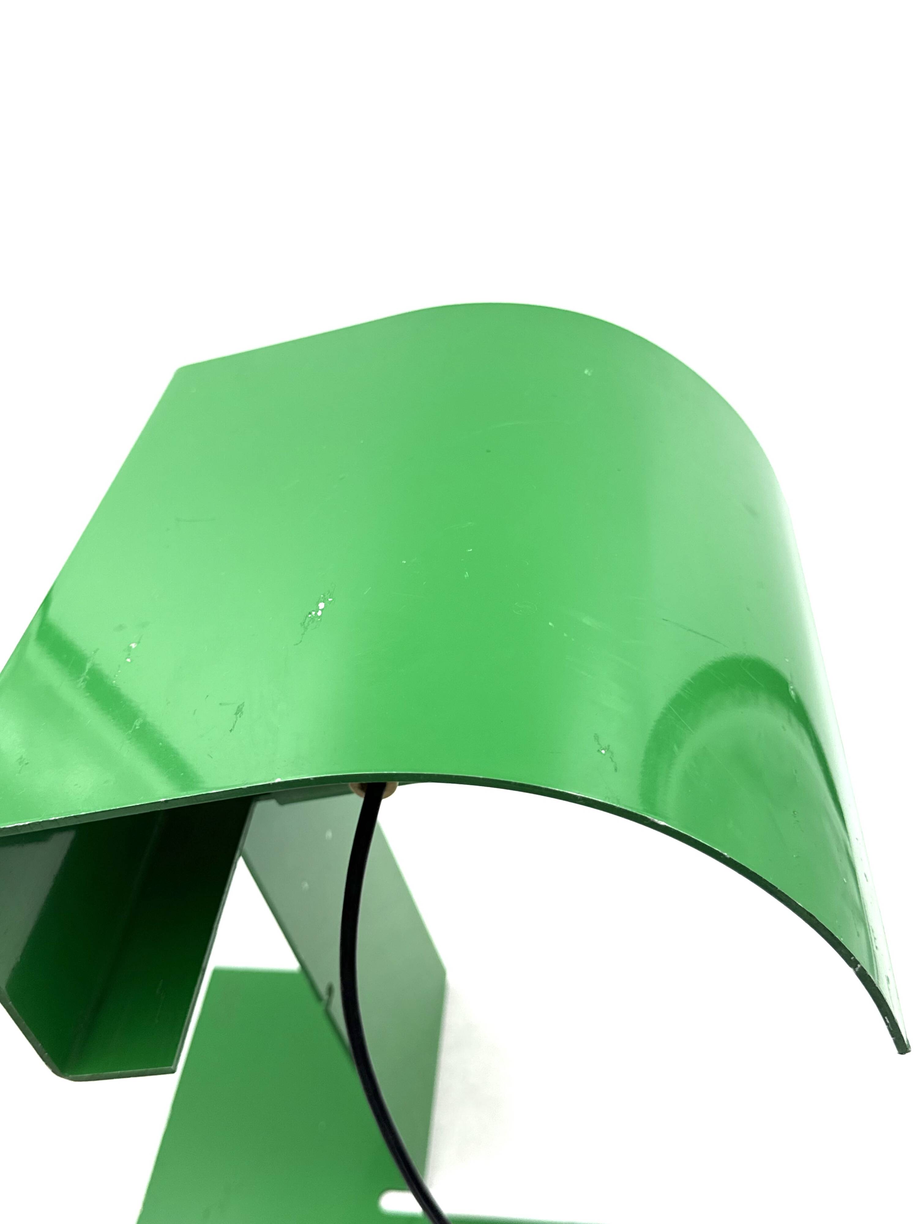 Green 'Blitz' Table Lamp, Trabucco, Vecchi, Volpi, Stilnovo Italy 1972