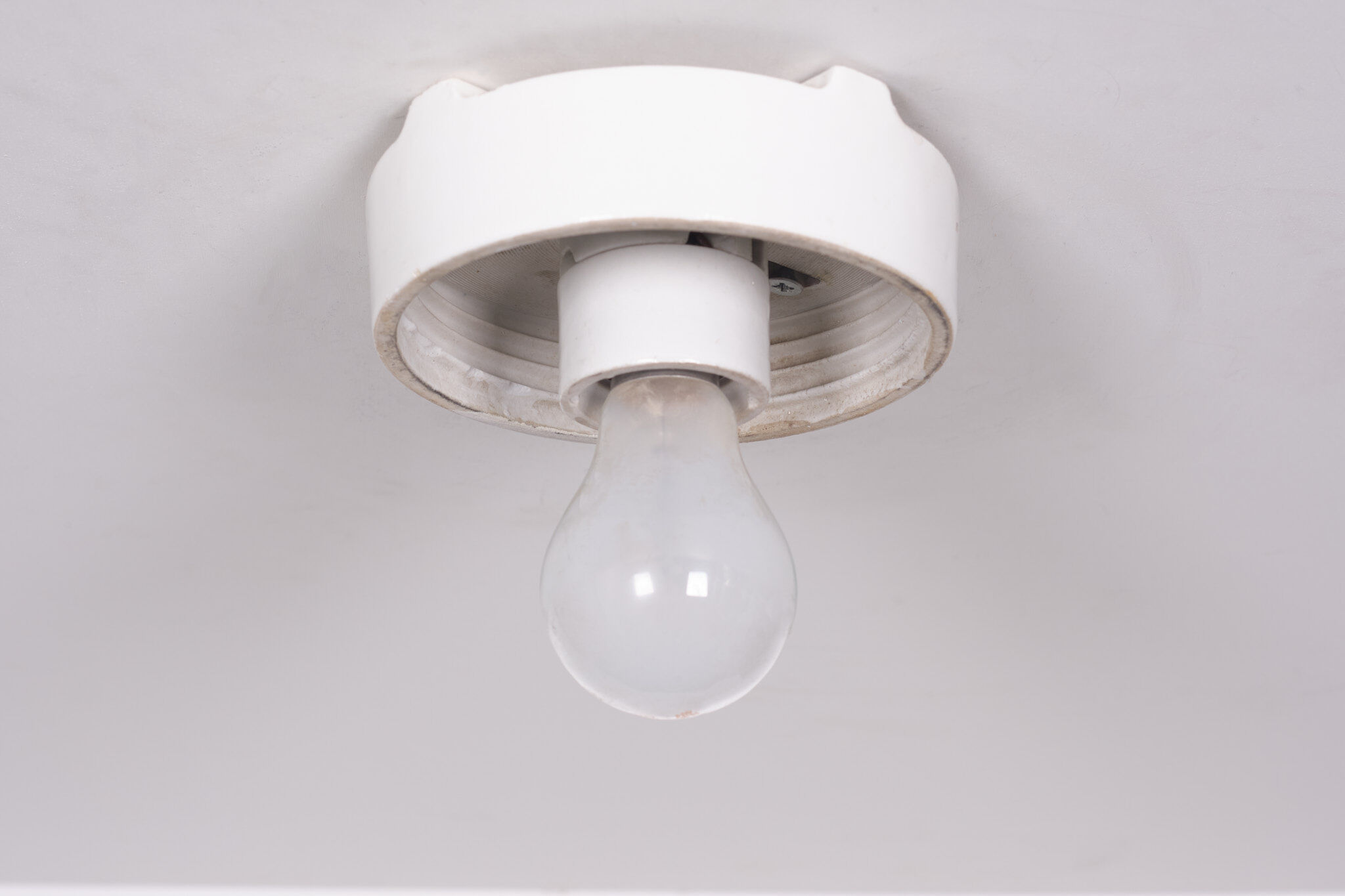 Large Prof Wilhelm Wagenfeld Opaline Pendant Lamp 1930s