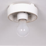 Large Prof Wilhelm Wagenfeld Opaline Pendant Lamp 1930s
