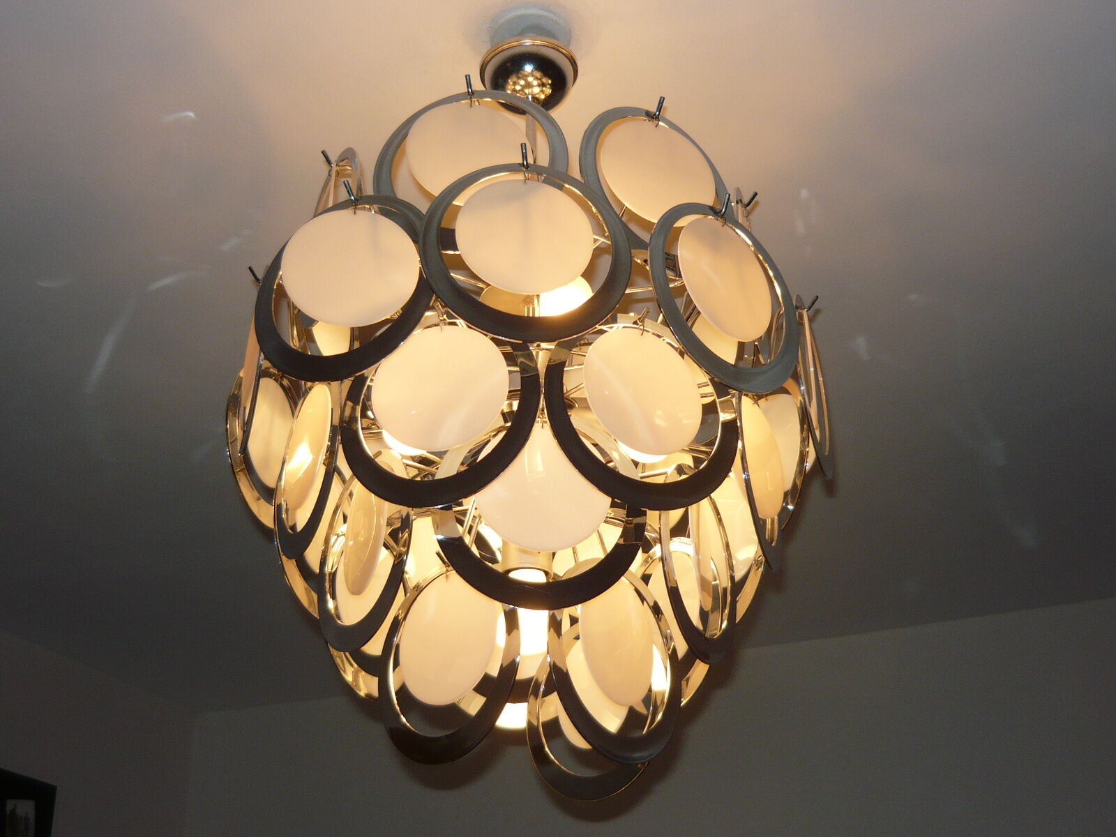 Suspended chandelier space age of the years 60