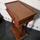 Lyre bedside table in solid cherry wood