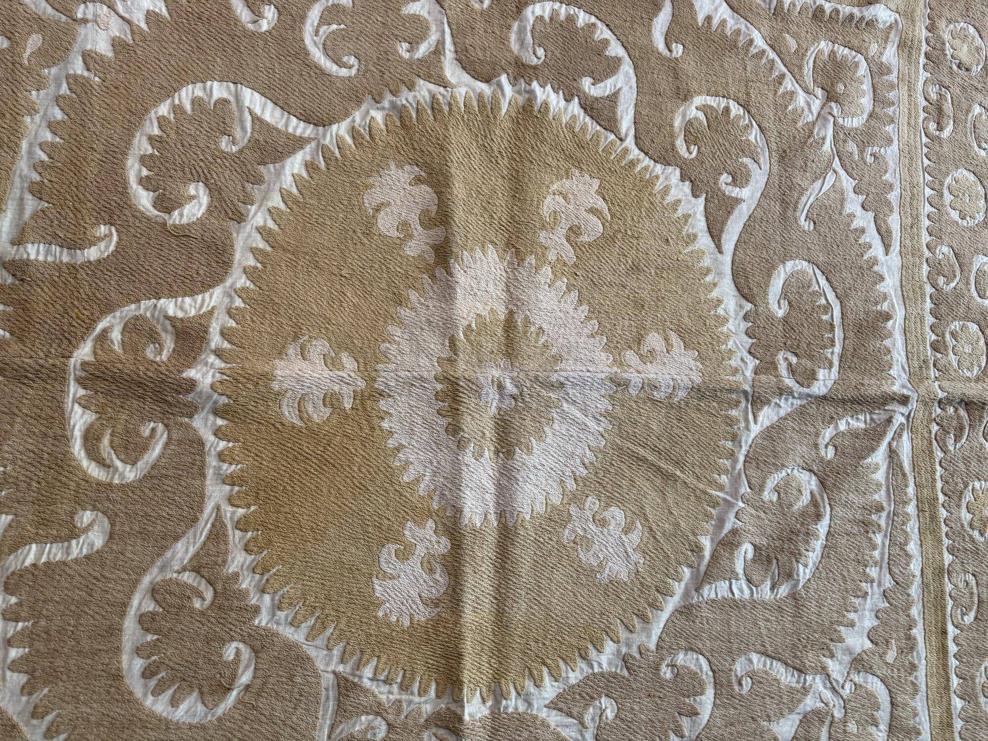 Vintage hand-embroidered tablecloth 145x156 cm