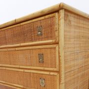Dal Vera chest of drawers in bamboo and wicker/rattan, Italy 1960s