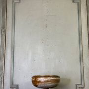 Deep onyx and bronze beaded bowl circa 1900