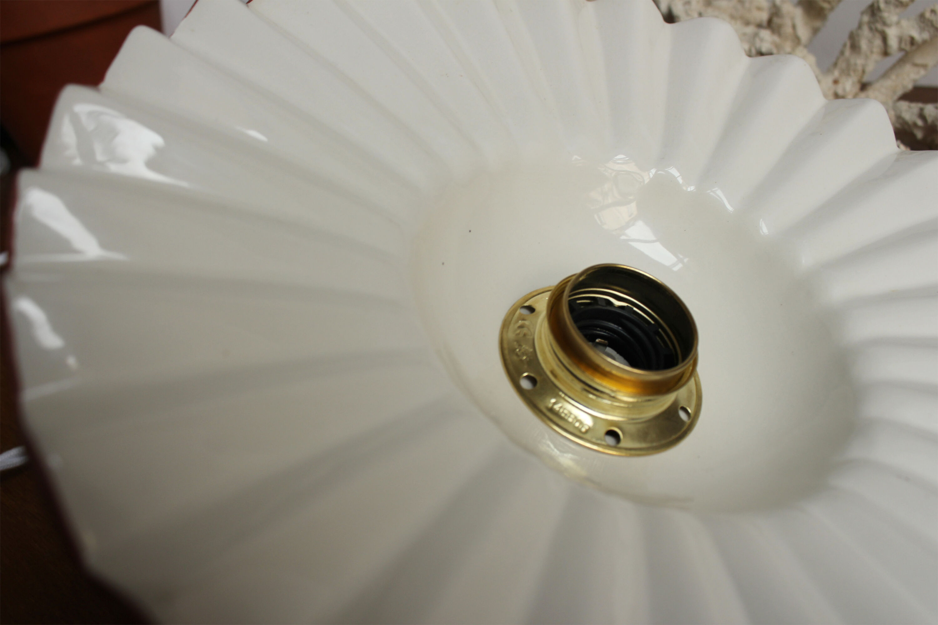 Ceiling lamp, light show shape in vintage ceramic