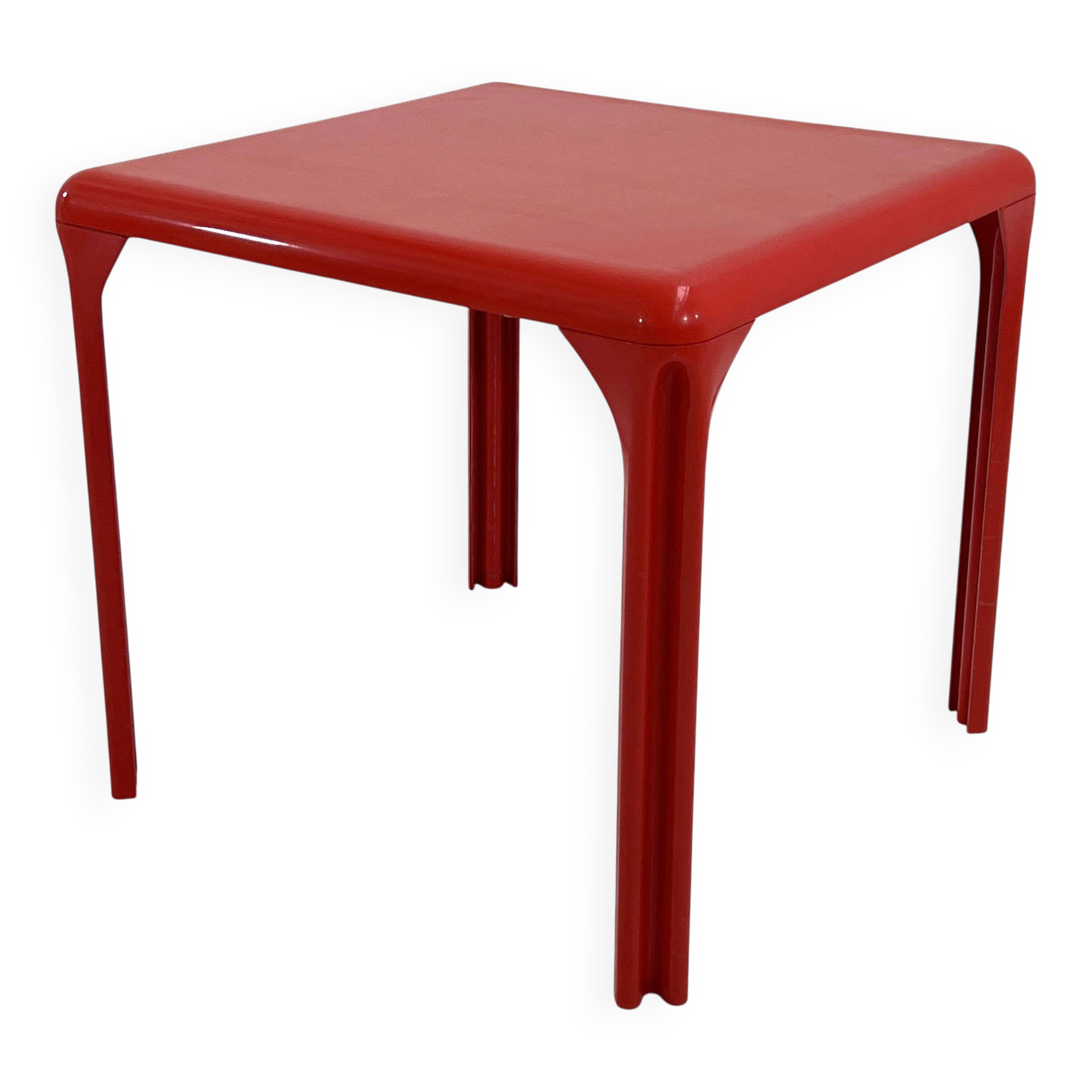 Stadio Red dining table by Vico Magistretti for Artemide, 1970