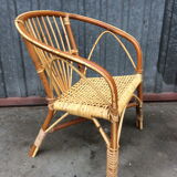 Child rattan chair from the 60s and 70s