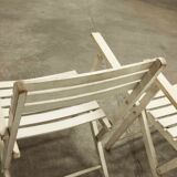 Garden furniture table and 4 armchairs 60's in its juice