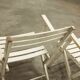 Garden furniture table and 4 armchairs 60's in its juice
