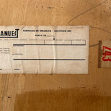 Vintage grey-green glass cabinet from the 1960s.