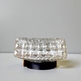 Square glass flush mount ceiling light or wall sconce