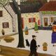 Naive painting by Jean Lagru, 1974