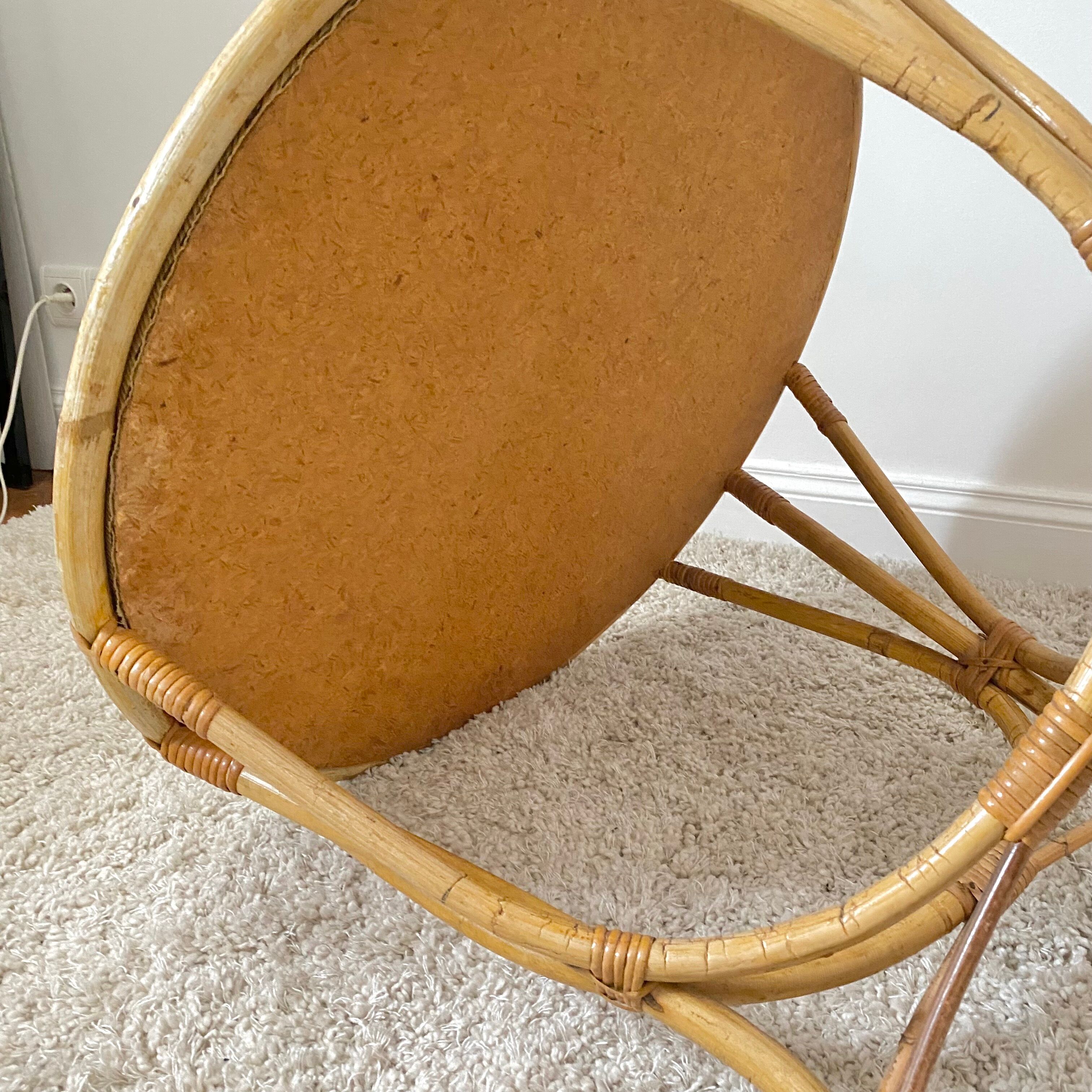 Triod rattan coffee table 1960S