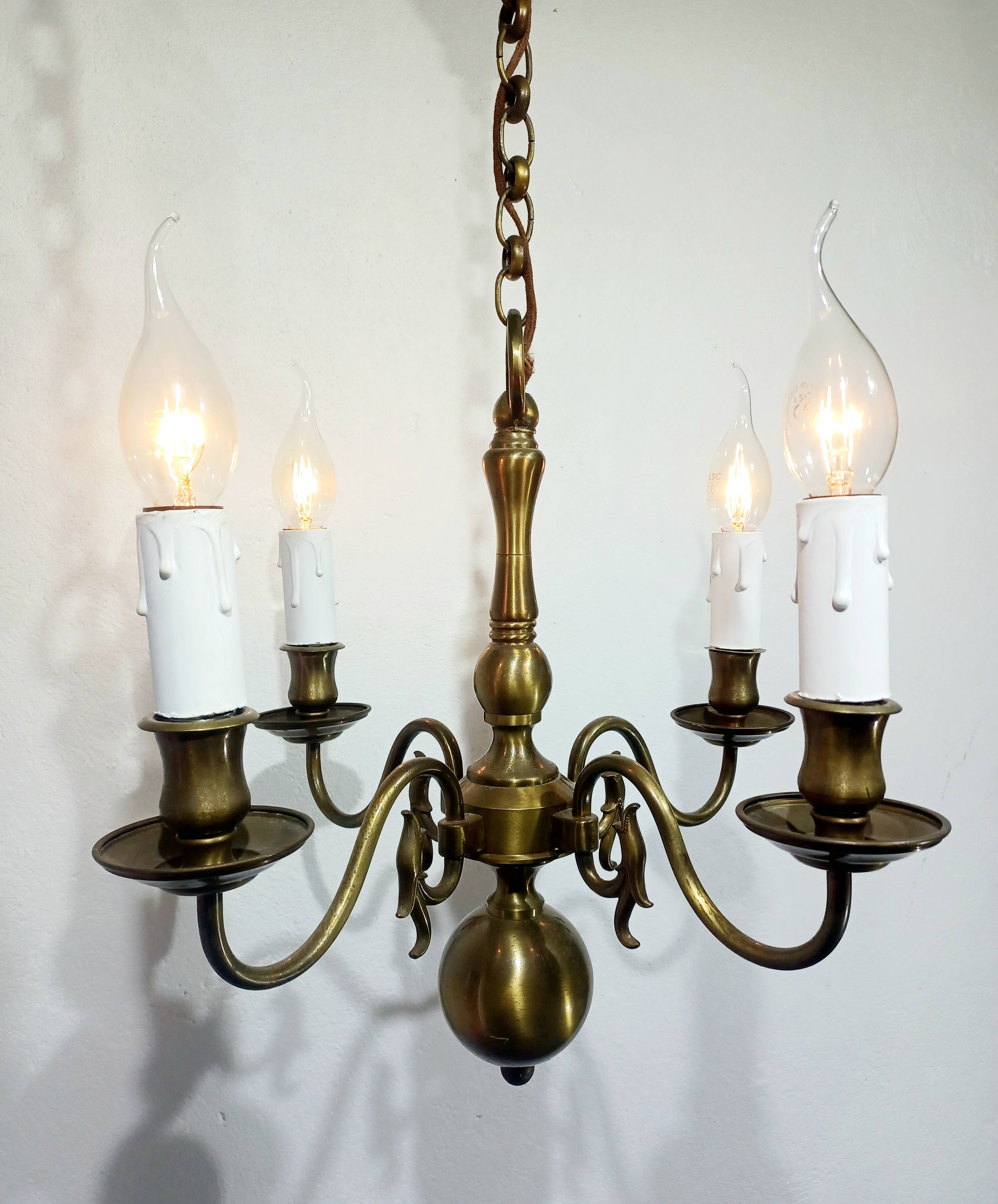 4-light Dutch chandelier