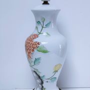 pied de lampe décor pivoine vintage