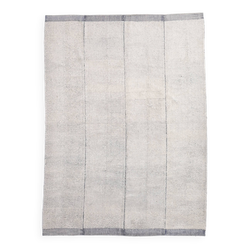 9x12 Soft Pastel White & Blue Vintage Rug, 273x357Cm